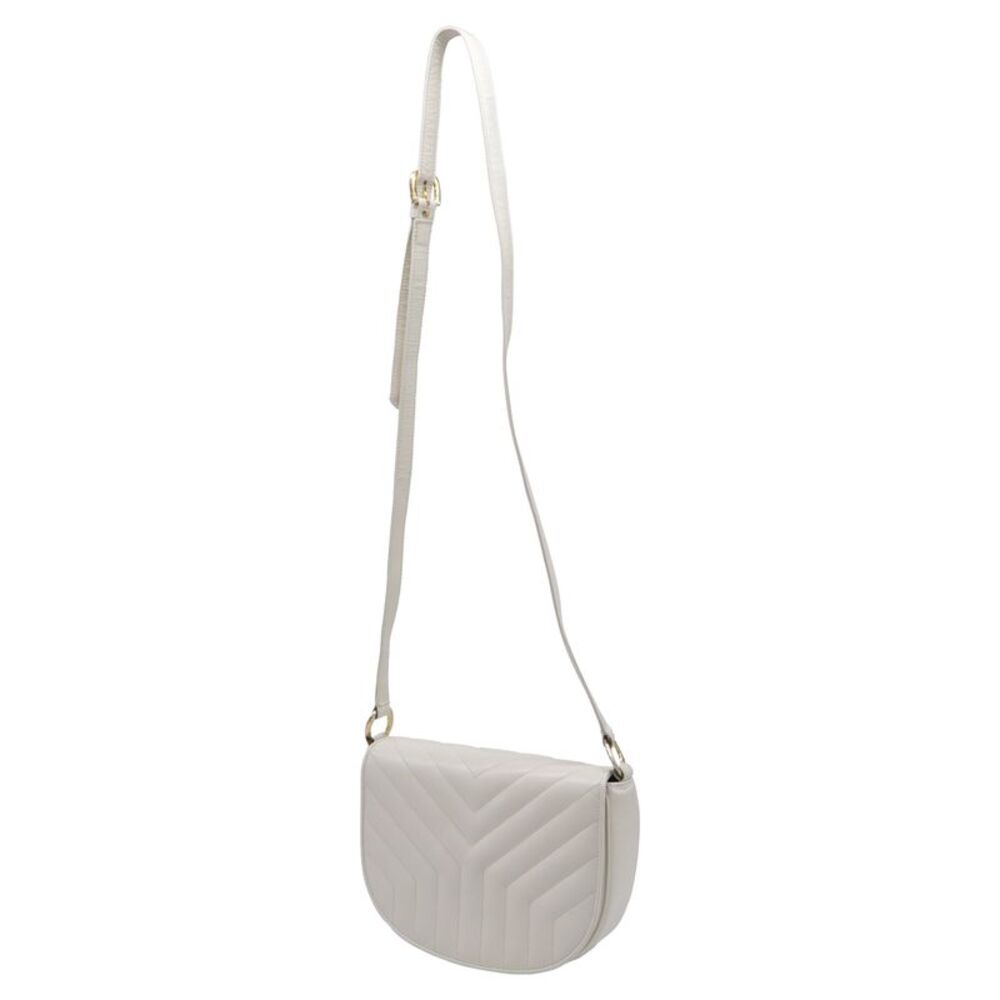 Saint Laurent Joan Quilted Shoulder Bag in White Calf Leather - Picture 3 of 10